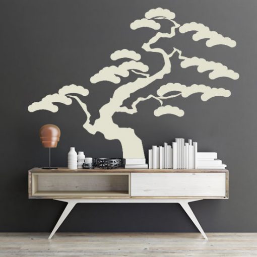 szablon ścienny bonsai