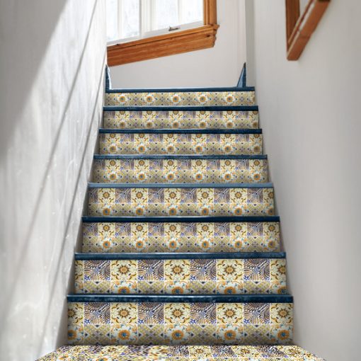 marokańskie naklejki na schody - piękne wzory