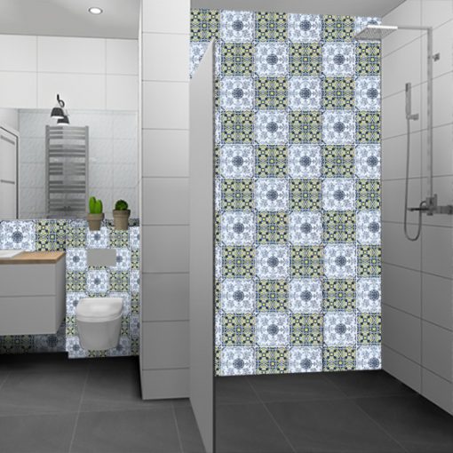 naklejki - motywy marokańskie na płytki w łazience