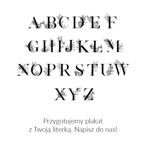 alfabet jako wybór liter
