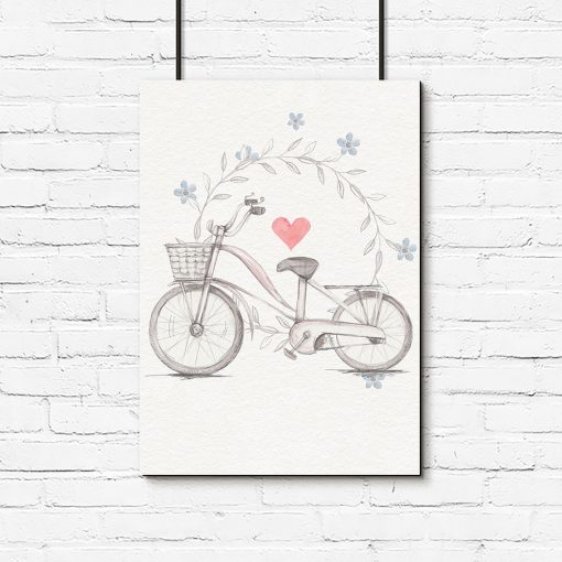 Plakat ze szkicem roweru