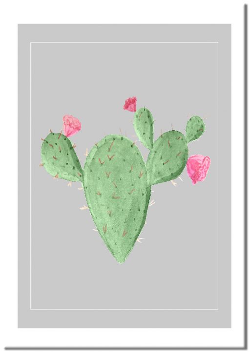 Plakat z ilustracją kaktusa