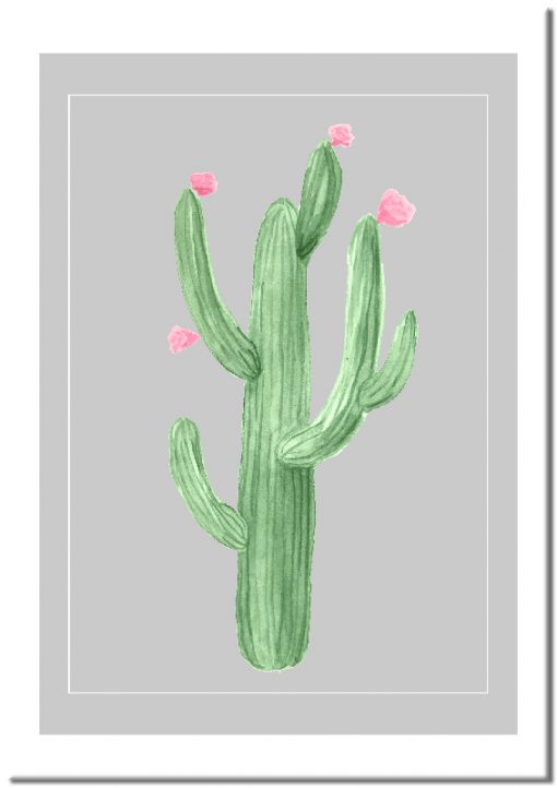 Plakat z rysunkiem kaktusa
