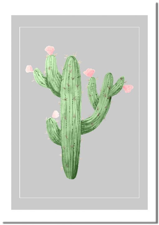 Plakat z zielonym kaktusem