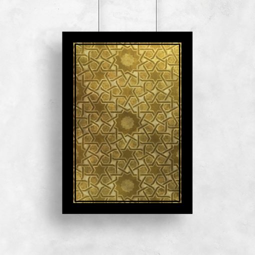 Plakat z mozaiką w kształcie gwiazd