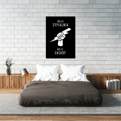 Czarno-biały plakat do sypialni