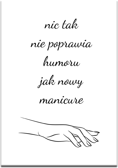 Plakat o tematyce manicure
