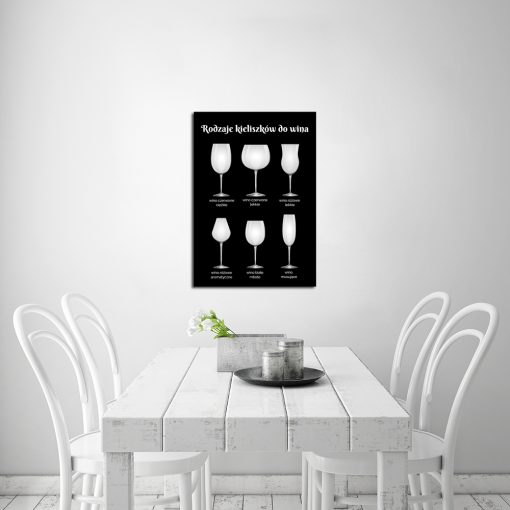 Czarno-biały plakat do kuchni