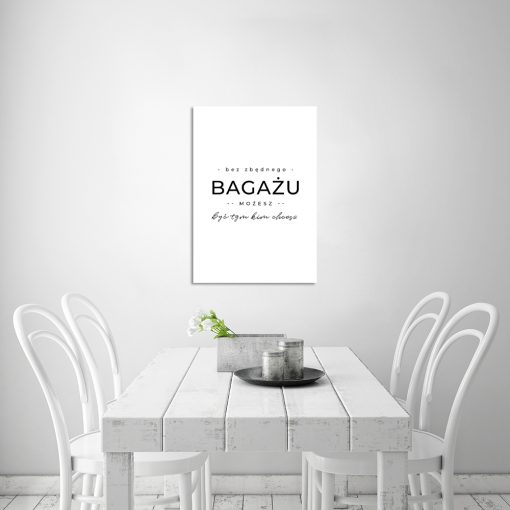 Typograficzny plakat na ścianę do kuchni