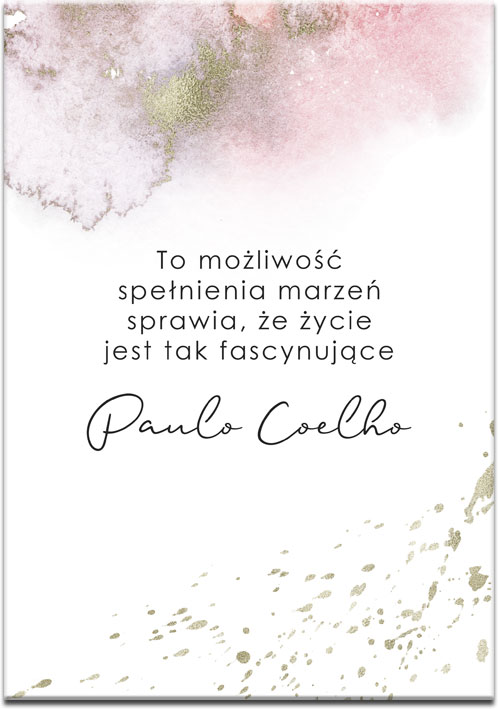 Plakat fascynujące życie wg Paula Coelho