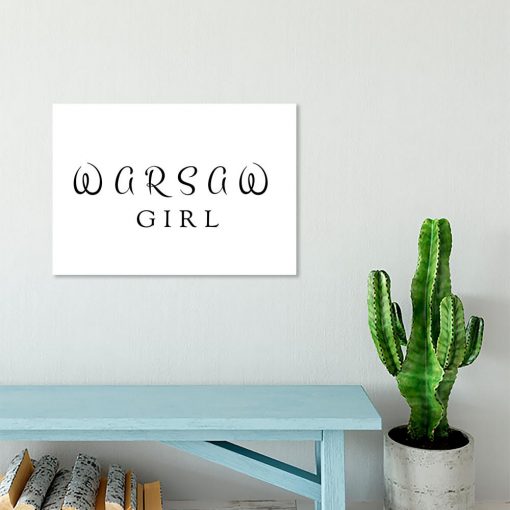 Plakat z napisem Warsaw girl