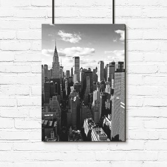 Plakat panorama wieżowców Nowego Jorku