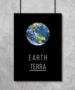 Plakat planeta Ziemia