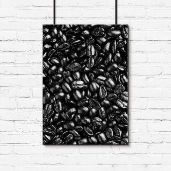 Plakat ziarna kawy
