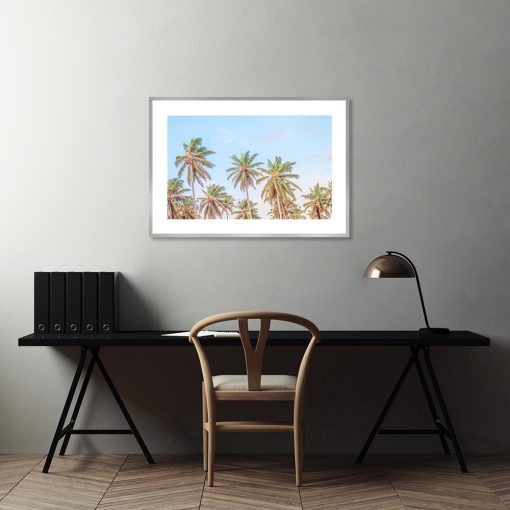 Plakat zielone palmy