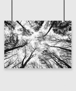 Plakat z drzewami