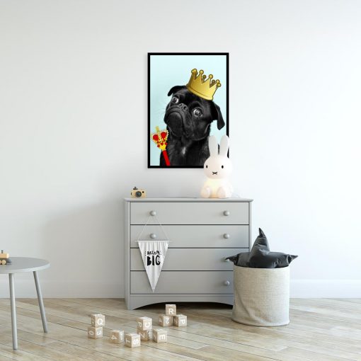 plakat pies król