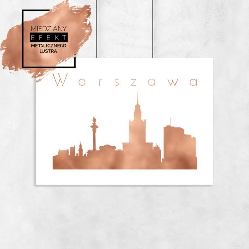 plakat na ścianę z miastem Warszawa