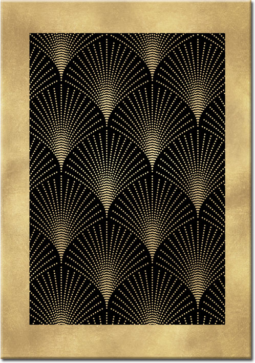 plakat ze złotym wzorem Art Deco