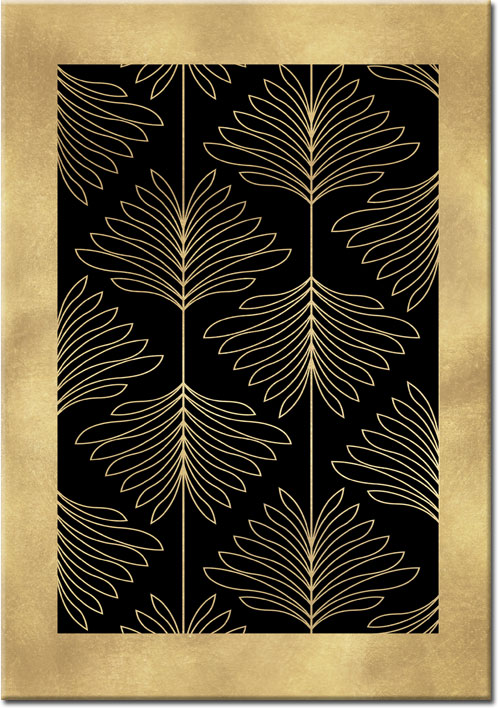 elegancki plakat złote wzory art deco