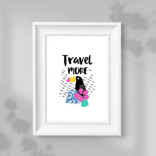 plakat z motywem podróży