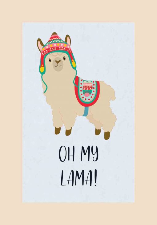 Plakat dziecięcy - Oh my lama!