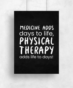 Plakat typograficzny - Physical therapy