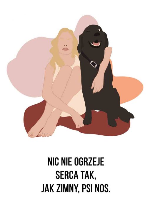Plakat typograficzny o psie