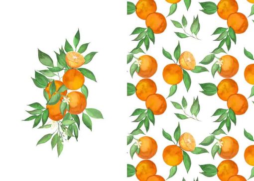 Pomarańcze na plakacie