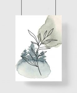 Plakat - Gałązka z liśćmi do salonu