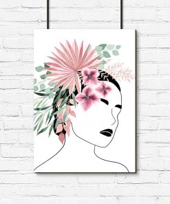 Plakat do salonu - Kwiaty we włosach