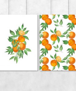 Pomarańcze na plakacie do salonu