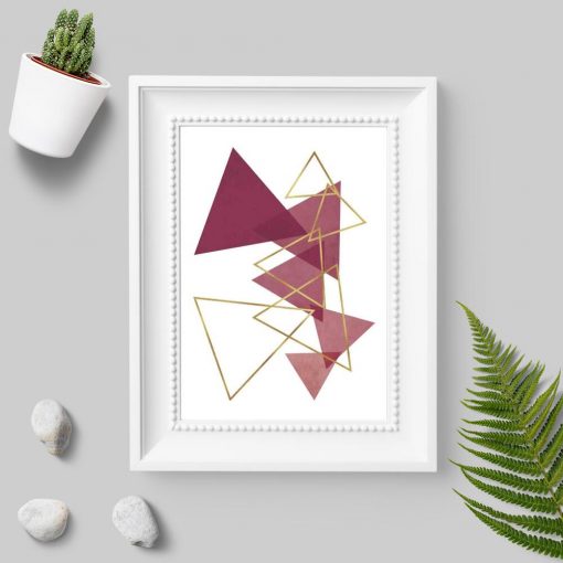 Plakat do biura - Rozsypane trójkąty