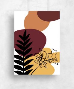 Plakaty z motywem botanicznym o raz abstrakcji