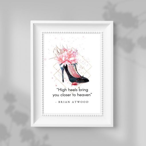 Plakat typograficzny do salonu - High heels