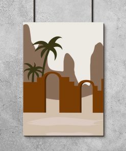 Zielona palma- Artystyczny plakat do salonu