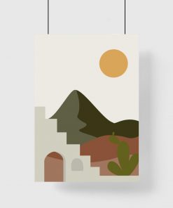 Plakat z kaktusami