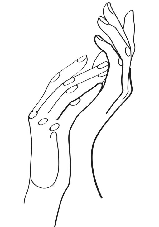 Plakat z motywem dłoni - studium
