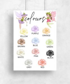 Plakat dla dzieci - Kolorowe kwiaty