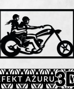 Dekoracja ażurowa - motocykliści