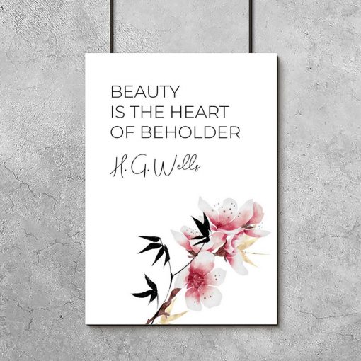 Plakat z napisem: beauty is the heart of beholder