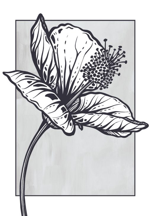 Plakat z motywem kwiatka