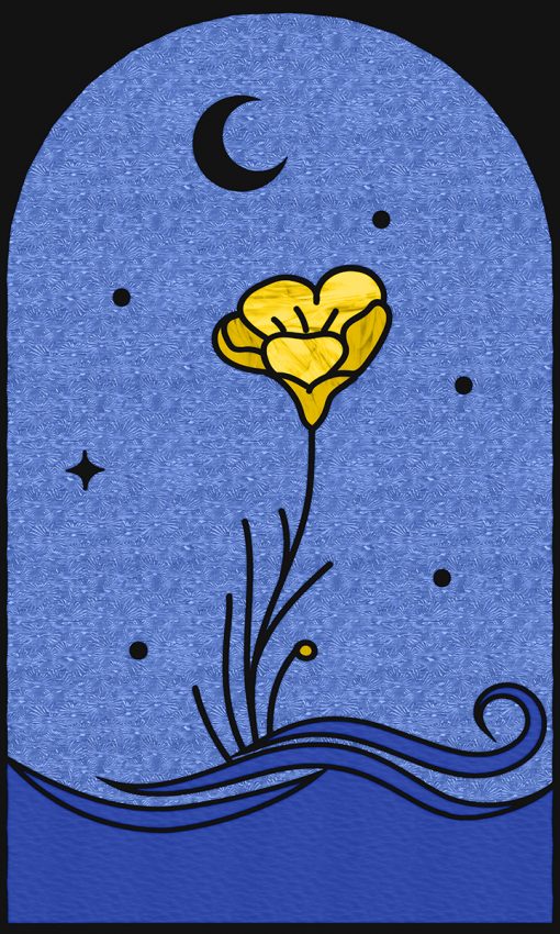 Witraż - Żółty kwiat