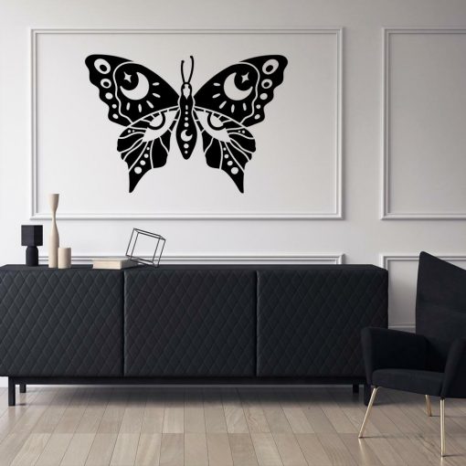 Naklejka na ścianę z motylem do biura