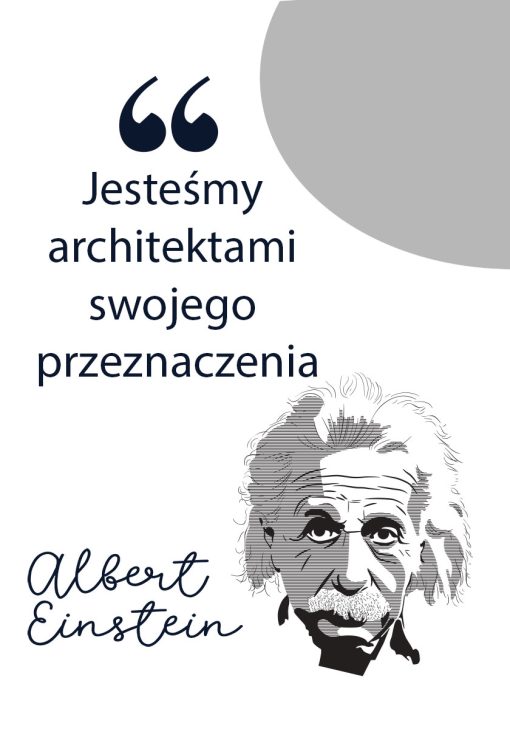 Plakat cytat Einsteina o przeznaczeniu do dekoracji szkoły