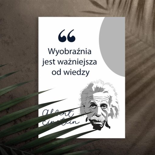 Plakat z Einsteinem - cytat