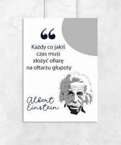 Plakat z Einsteinem o życiowych porażkach