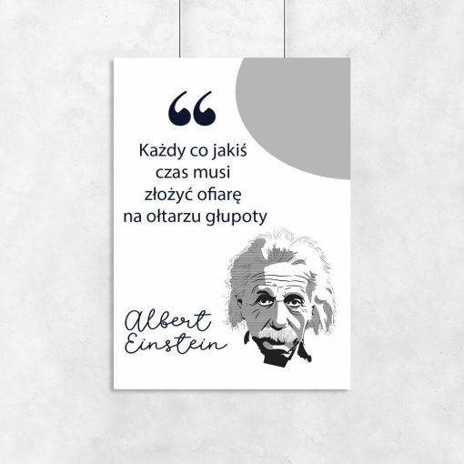 Plakat z Einsteinem o życiowych porażkach