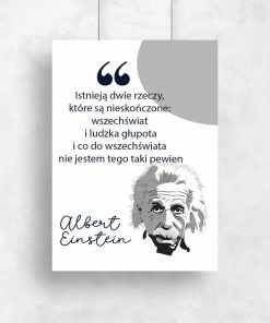 Plakat ze słowami klasyka - Einstein