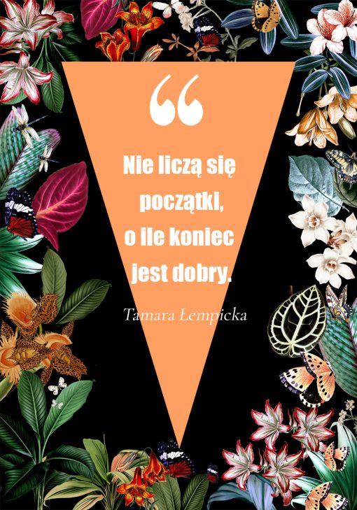 Plakat z cytatem Łempickiej